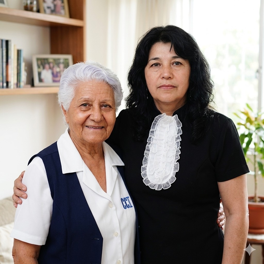 Maria Amélia da Silva e Marli Elói Oliveira, fundadoras do CCI